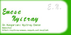 emese nyitray business card